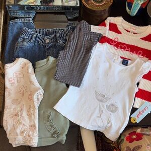 NWT AND EUC 3T Bundle. Includes Kat and Jack elastic waist jeans, two long s